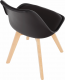 Plastová jídelní židle BALI 2 NEW, tmavohnědá/buk