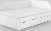 Dětská postel REA GARY 120x200 s úložným prostorem, pravá, BÍLÁ