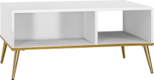 GOLDIE 08 - Konferenční stolek,lamino Bílá mat/bílý lesk (ML) (GOLDIN08=1BALÍK) (K150-E)NOVINKA