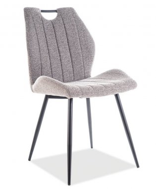 Jídelní židle ARCO šedá/černý kov