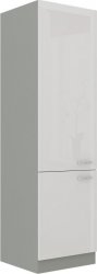 Kuchyňská skříň Bolzano 60 LO 210 2F bílý lesk/šedá