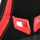 Kancelářské herní křeslo KA-Y352 RED, potah černá látka/ červená, černá ekokůže
