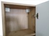 Obývací stěna, sestava VISALIA (2x skříňka závěs, 2x TV stolek, police, police s dvířky) dub artisan/bílá