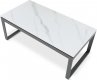 Stůl konferenční, deska slinutá keramika 120x60, bílý mramor, nohy šedý kov AHG-284 WT