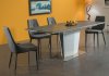 Designová jídelní židle TRIX VELVET šedá