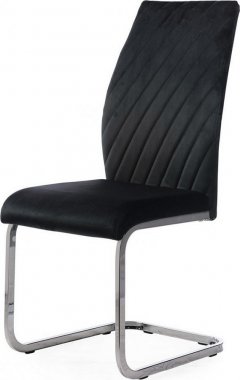 Pohupovací jídelní židle DCL-442 BK4, černá sametová látka/chrom