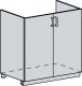 Spodní kuchyňská skříňka PRAGA 80DZ, dřezová, 2-dveřová, bk/bílá