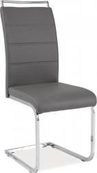 H 441 - jídelní židle eco kůže celá šedá/ nohy chrom (H441SZ) (S) (K150-Z)