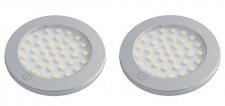 LED svítidlo 2 ks CASTELLO 2,8 W stříbrné, barva světla teplá bílá