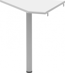 Rohový zasedací stůl JOHAN 2 NEW 06, bílá/kov