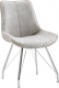 Designová jídelní židle MADORA, šedá/chrom