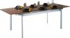 Jídelní stůl rozkl. 160+72x85x76 cm, alu / dýha ořech WD-5864 AWAL