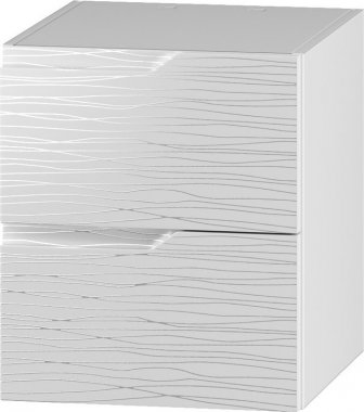 Závěsná koupelnová skříňka NARAN DUM 40 S/2 pod umyvadlo, bílá hologram
