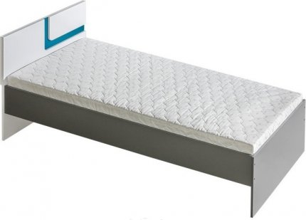 Dětská postel APETTITA 12, 90x200 s úložným prostorem, antracit/tyrkys