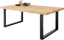 MALTA - Jídelní stůl 160x90 Dělená deska ( NATURA MATIN) dřevo DUB PŘÍRODNÍ kolekce "B" (K250-E)