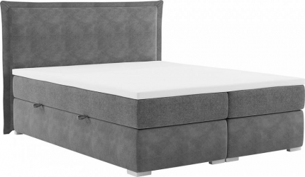 Čalouněná postel MEGAN 180x200, s úložným prostorem, šedá
