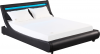 Čalouněná postel FELINA 160x200, s LED osvětlením, černá