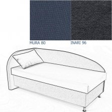 Čalouněná postel AVA NAVI, s úložným prostorem, 120x200, levá, MURA 80/INARI 96