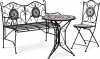 Zahradní židle, kermická mozaika, kovová konstrukce, černý matný lak (typově ke stolu US1006 a lavici US1005) US1007