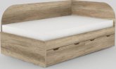 Dětská postel REA GARY 120x200 s úložným prostorem, pravá, DUB CANYON