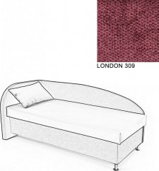 Čalouněná postel AVA NAVI, s úložným prostorem, 90x200, levá, LONDON 309