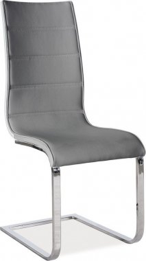 Jídelní čalouněná židle H-668 šedá/bílá