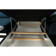 Rohová sedací souprava AMARETA, rozkládací s úložným prostorem, pravá, modrá