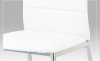 Jídelní židle AC-1295 WT chrom / koženka bílá