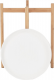 Kulatý odkládací stolek KABRA s odnímatelným tácem, bílá/přírodní