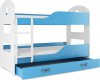 Patrová postel Domino 90x200 bílá/modrá