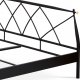 Kovová postel BED-1907 BK, 180x200, černá