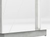 Vitrína RUBENS s LED sovětlením, levá, beton šedý/bílá lesk