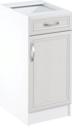 Spodní kuchyňská skříňka SICILIA D40S1, 1-dveřová se zásuvkou, pravá, bíla/sosna Andersen