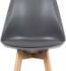 Barová židle CTB-801 GREY, plast/masiv buk, šedá