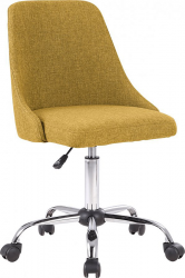 Designová kancelářská židle EDIZ, žlutá/chrom