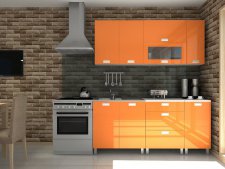 Kuchyňská linka Timothy RLG 180 cm, oranžový lesk