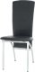 Jídelní židle FINA, černá ekokůže/chrom