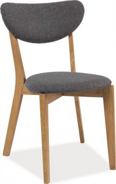 Dřevěná jídelní židle ANDRE šedá/dub