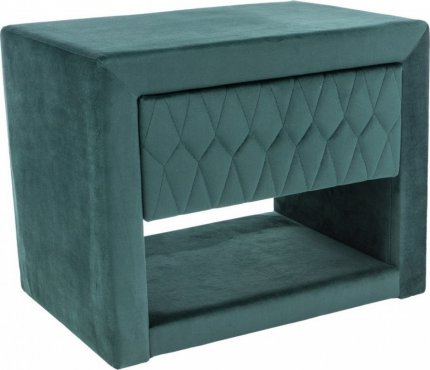Čalouněný noční stolek AZURRO VELVET zelená