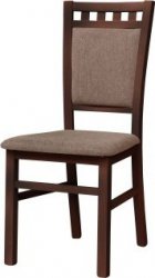 DENIS new (LOTOS) -Jídelní židle - dřevo bukové moření DUB TMAVÝ -OŘECH TMAVÝ / látka Hnědá BS03, kolekce "FN" (K150)