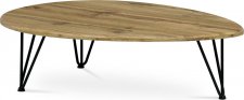 Konferenční stůl, MDF deska, dekor divoký dub, černý kov AF-3013 OAK