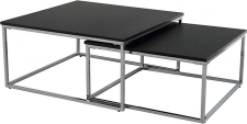 Konferenční stolek AMIAS set 2 kusů, černá/chrom