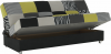 Rozkládací pohovka ALABAMA, s úložným prostorem,  limetková/šedá/černá