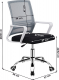 Kancelářská židle, síťovina šedá / látka černá / plast bílý, APOLO 2 NEW