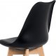 Barová židle CTB-801 BK, plast/masiv buk, černá