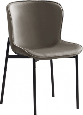 Jídelní židle ADENA, šedohnědá Taupe Velvet látka/černý kov