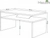 Konferenční stolek PRIMA 90x50 cm dub kraft/černá