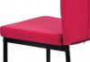 Designová jídelní židle AC-9910 RED4, červená látka samet/černý kov