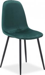 Jídelní židle FOX VELVET zelená/černá