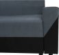 Rohová sedací souprava TIPO, rozkládací s úložným prostorem, černá/šedá